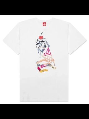 Icecream CUCUMBER SS TEE White Graphic Print Short Sleeve T-Shirt